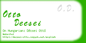 otto decsei business card