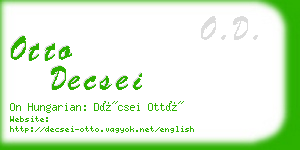 otto decsei business card